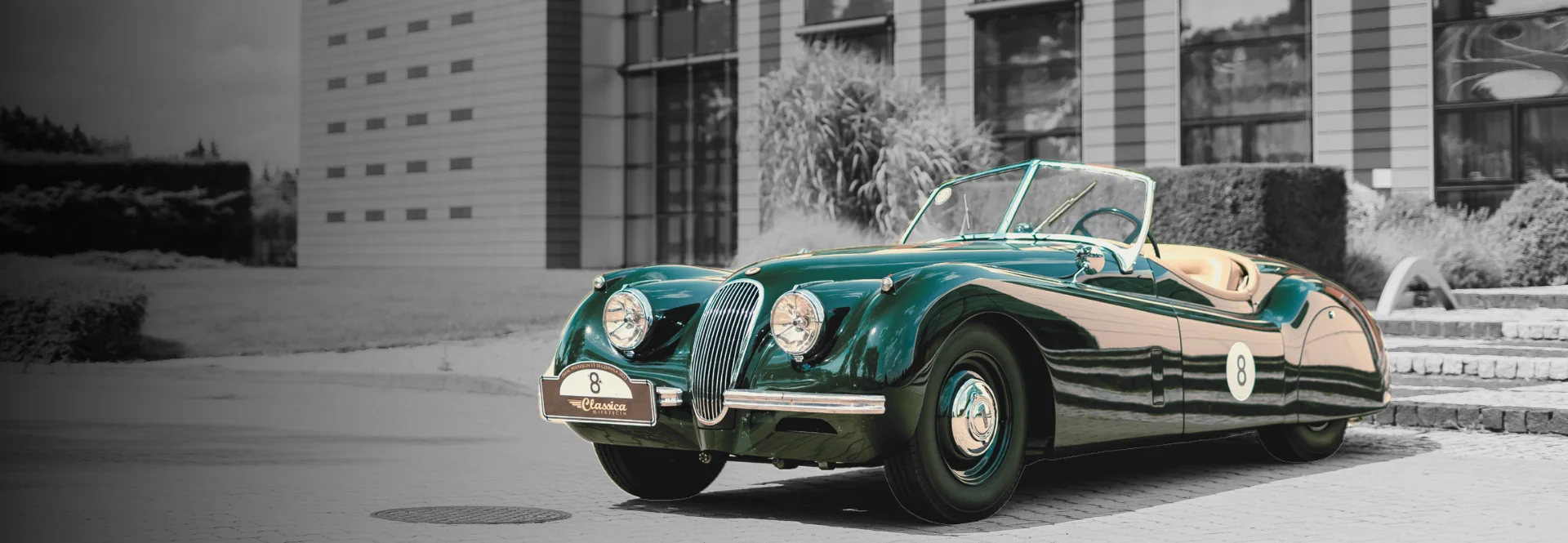 Purple classic car